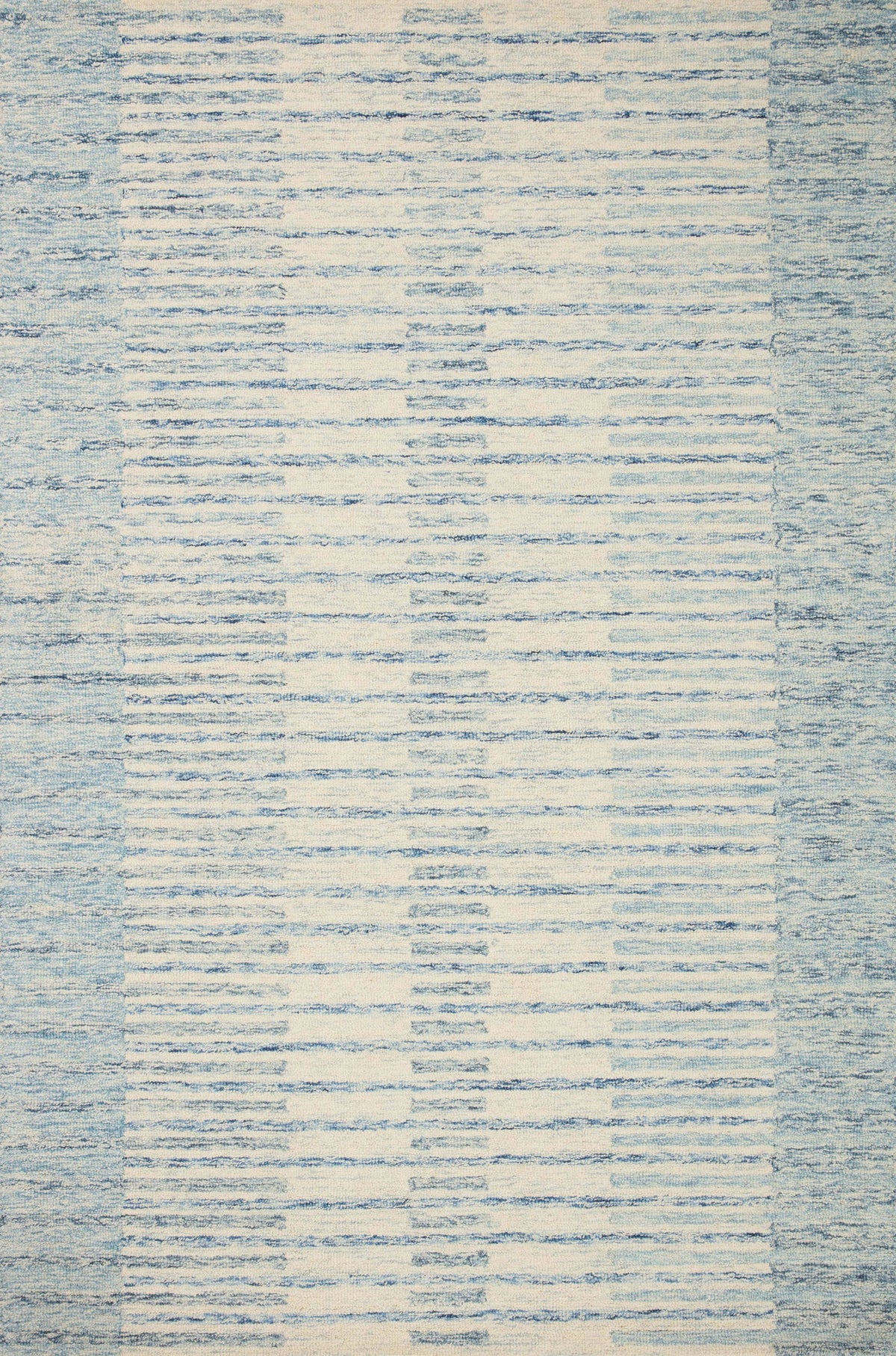 Chris Loves Julia x Loloi 5'0" 7'6" Ivory/Denim Chris CHR-01 Area Rug