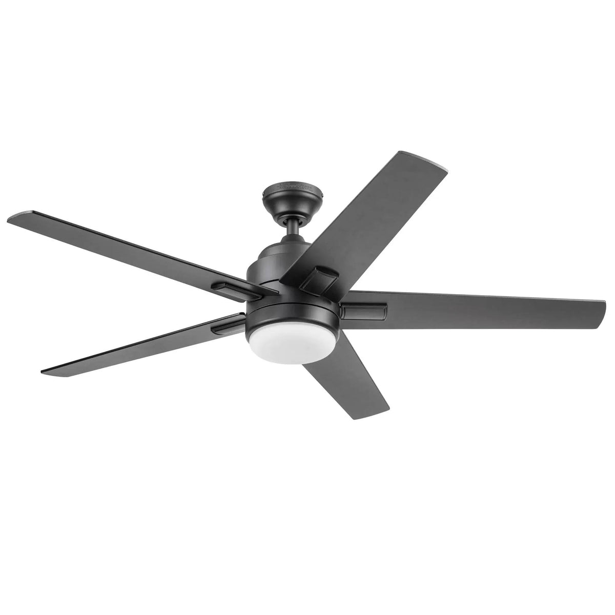 Harbor Breeze Flanagan II 52-in Matte Black Color-Changing Indoor Ceiling Fan with Light and Remote (5-Blade)